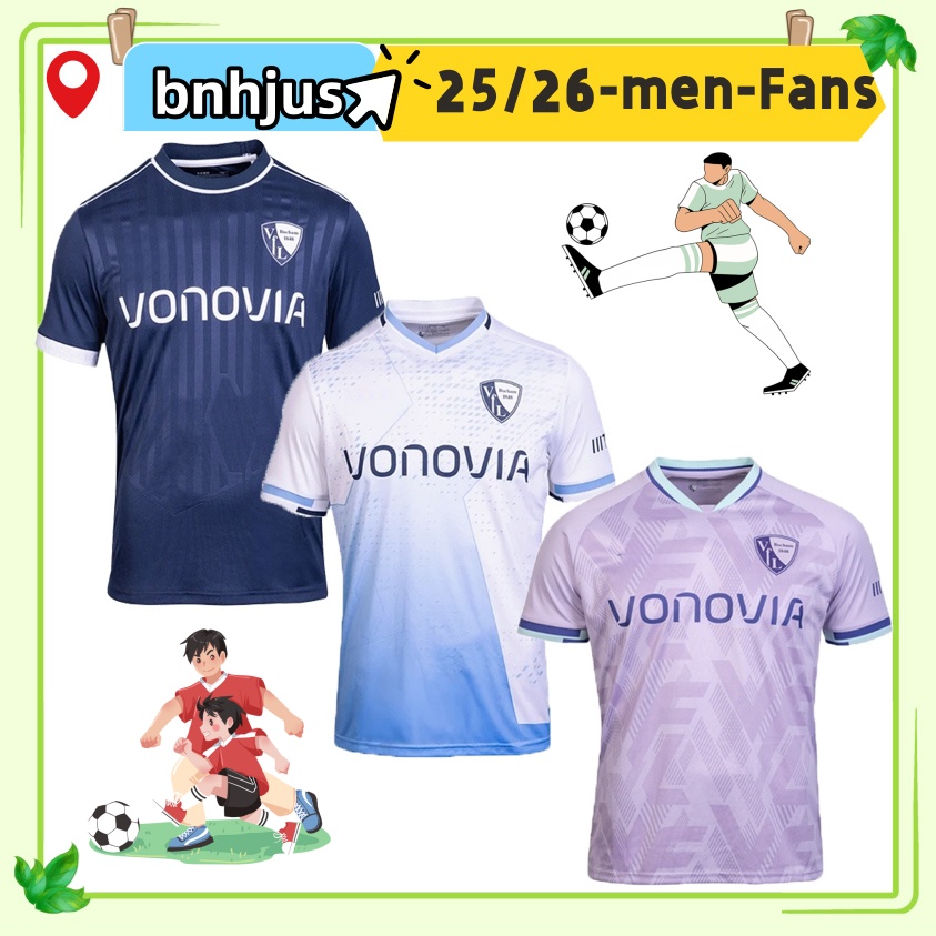 25 26 VfL Bochum soccer jerseys Retro classic 1997 1998 WOSZ KUNTZ DE WIT MIYOSHI DASCHNER LOSILLA BOADU BERO camiseta de futebol national football shirt Uniforms
