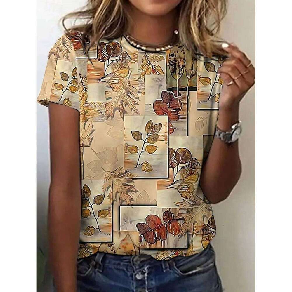 Beautiful Flower T Shirts Short Sleeve Tees Tops 3D Prints O-Neck Shirt Summer Casual Women's Clothing Apparel