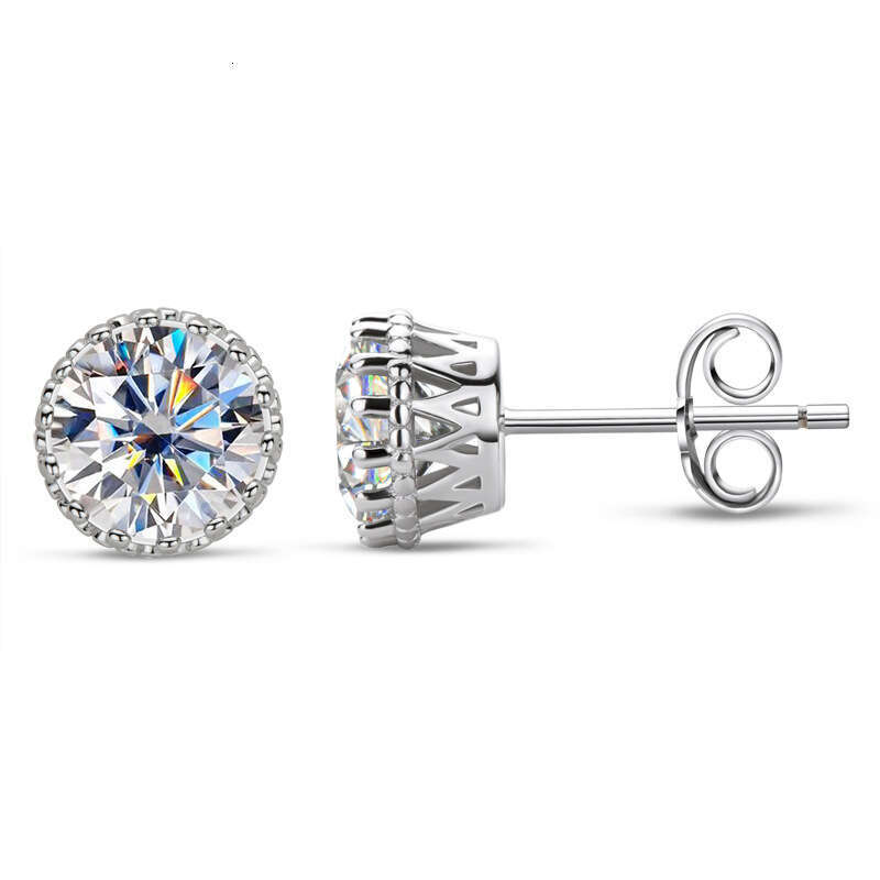 Seiko Moissanite Sier Gold Plated Niche Design Earrings 39C