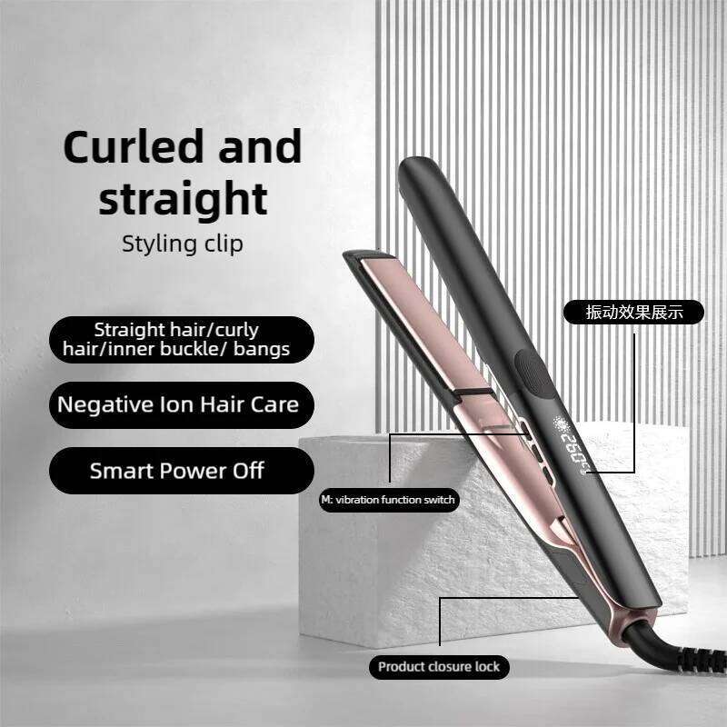 2 in 1 straightener with vibrating anion care 5 temperature settings for all hair types professional curling iron