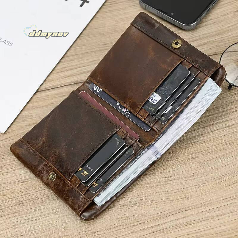 Newsbirds Card Bifold Coins Holder Short Purse Male Leather Mens Real Cowskin Zipper Wallet ddmynov
