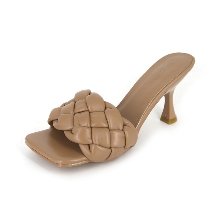 2025 new summer square toe open toe internet famous diamond patterned slingback sandals for women fairy style high heeled sandals with thin heels for 