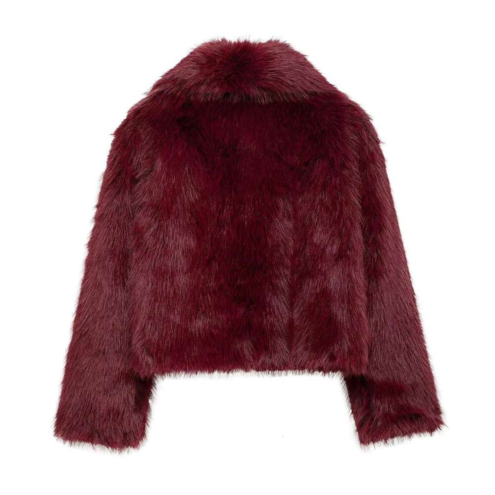 European And American Style New Fashion Lapel Temperament Versatile Faux Fur Coat