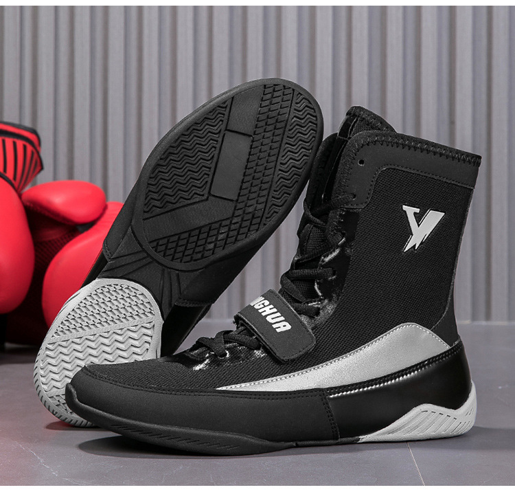 Boxing shoes wrestling shoes sneakers men's trainers indoor breathable shock absorbing fitness and non slip