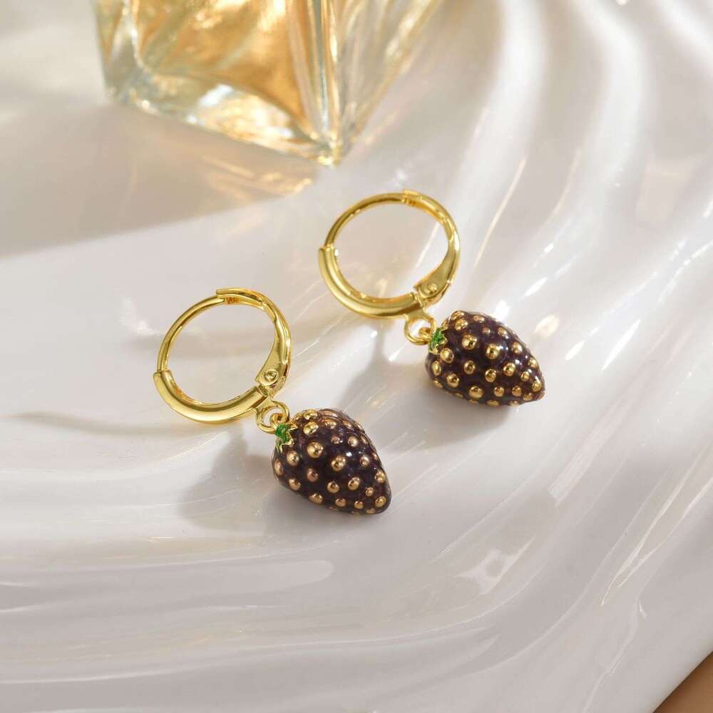 Circle Copper Gold Plated Niche High Fashion Simple Style Elegant Earrings Pendants Ear Jewelry C0b