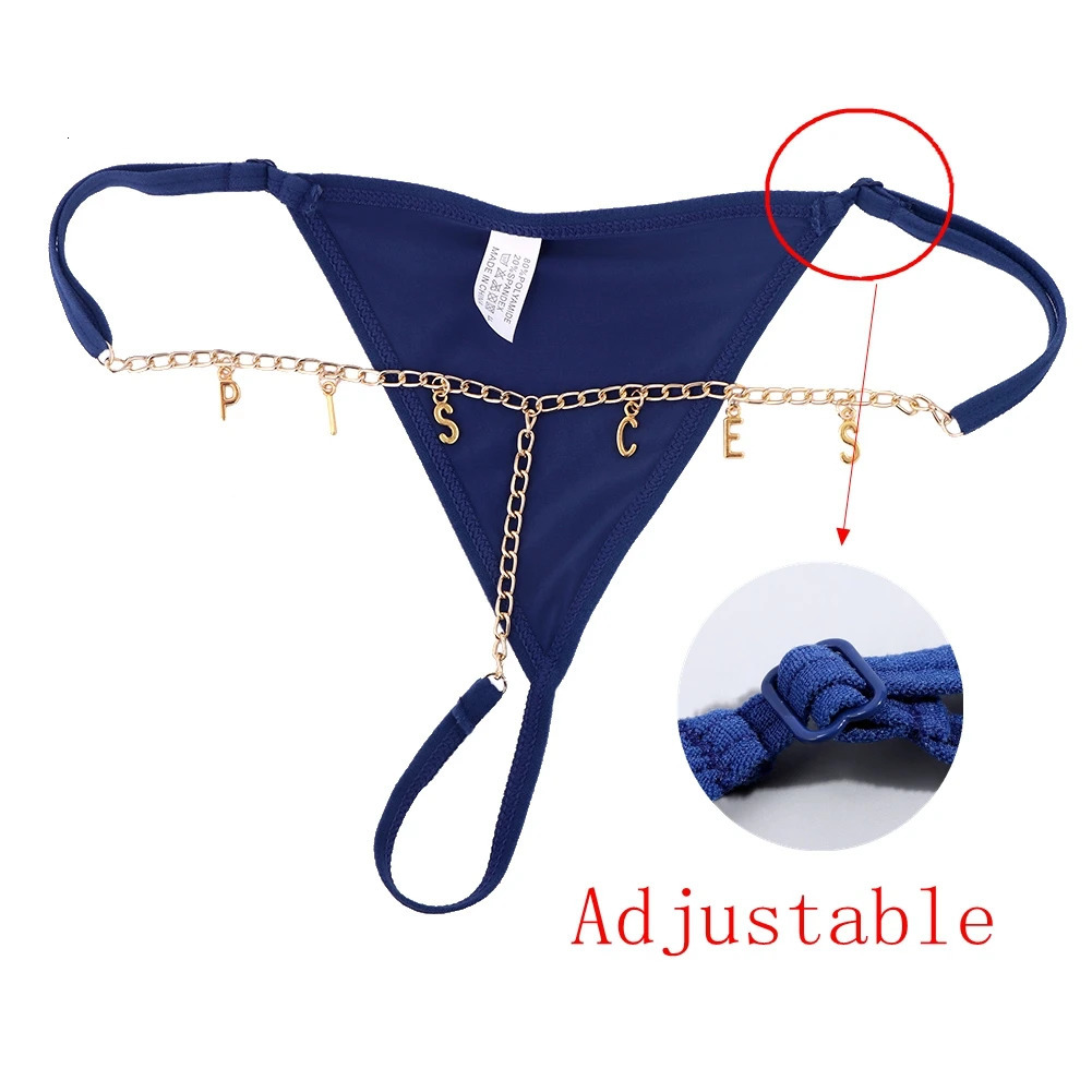 Personality Multicolor Bikini Thong Letter Waist Body Chain For Women Golden Metal Angel Baby Girl Body Jewelry 250716