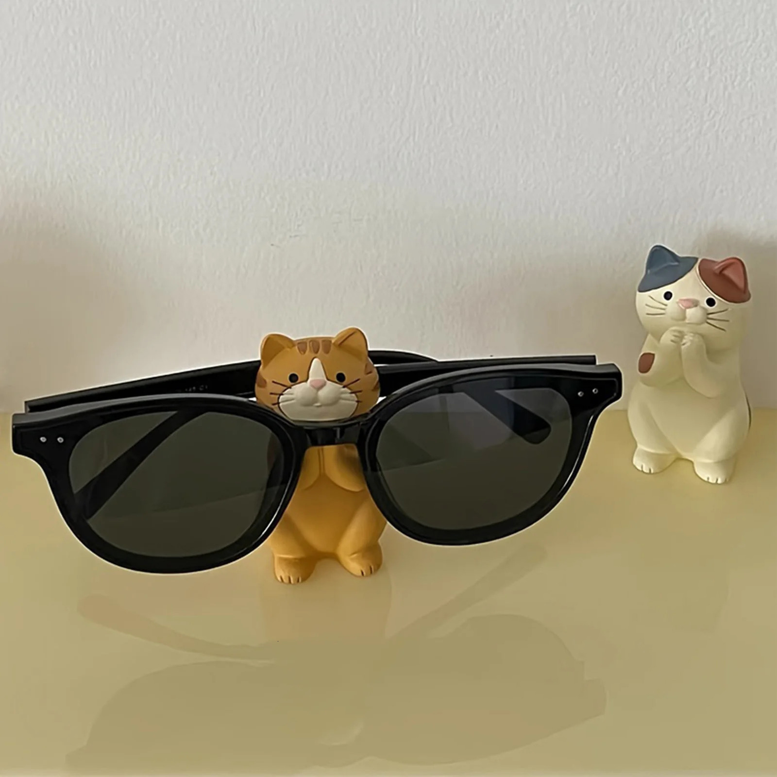 Cat Glasses Bracket Mobile Phone Stationery Desktop Pen Holder Home Desk Multifunctional Ornaments Collectibles Home Decoration 250716