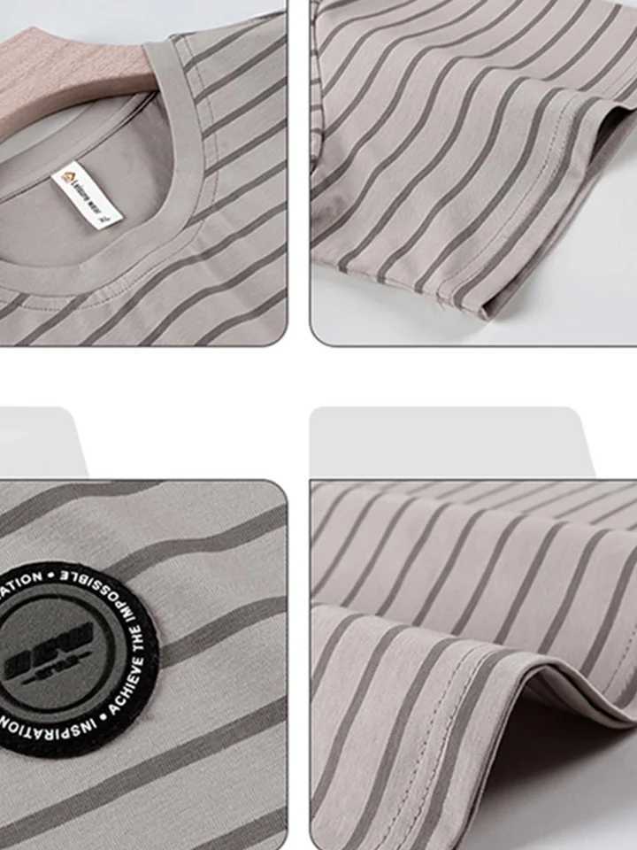 Mens Summer Short-Sleeve and Shorts Pajama Set Lightweight Bamboo Fiber Cooling Home Clothes for Hot Weather short-sleeved and W250717