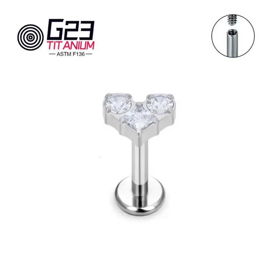 G23 Titanium Piercing Stud Internally Threaded 16G Ear Cartilage Tragus Conch Sexy Fashion Ear Jewelry Accessories y250715