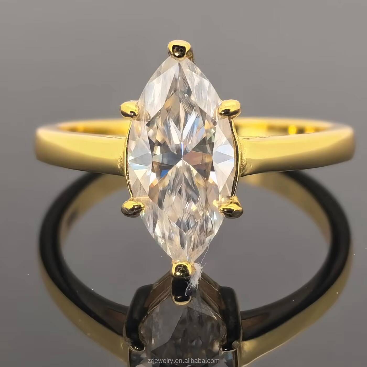 Wholesale 5ct Solitaire Oval Moissanite Ring Gra Certified Emerald Round Radiant Diamond Jewelry Engagement Moissanite Ring