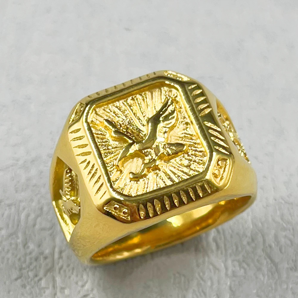 Arrival Retro Womens Ring Unisex Eagle Fashion Hip Hop gold color Ring Gothic Eagle Ring Jewelry for Men Trendy 250716