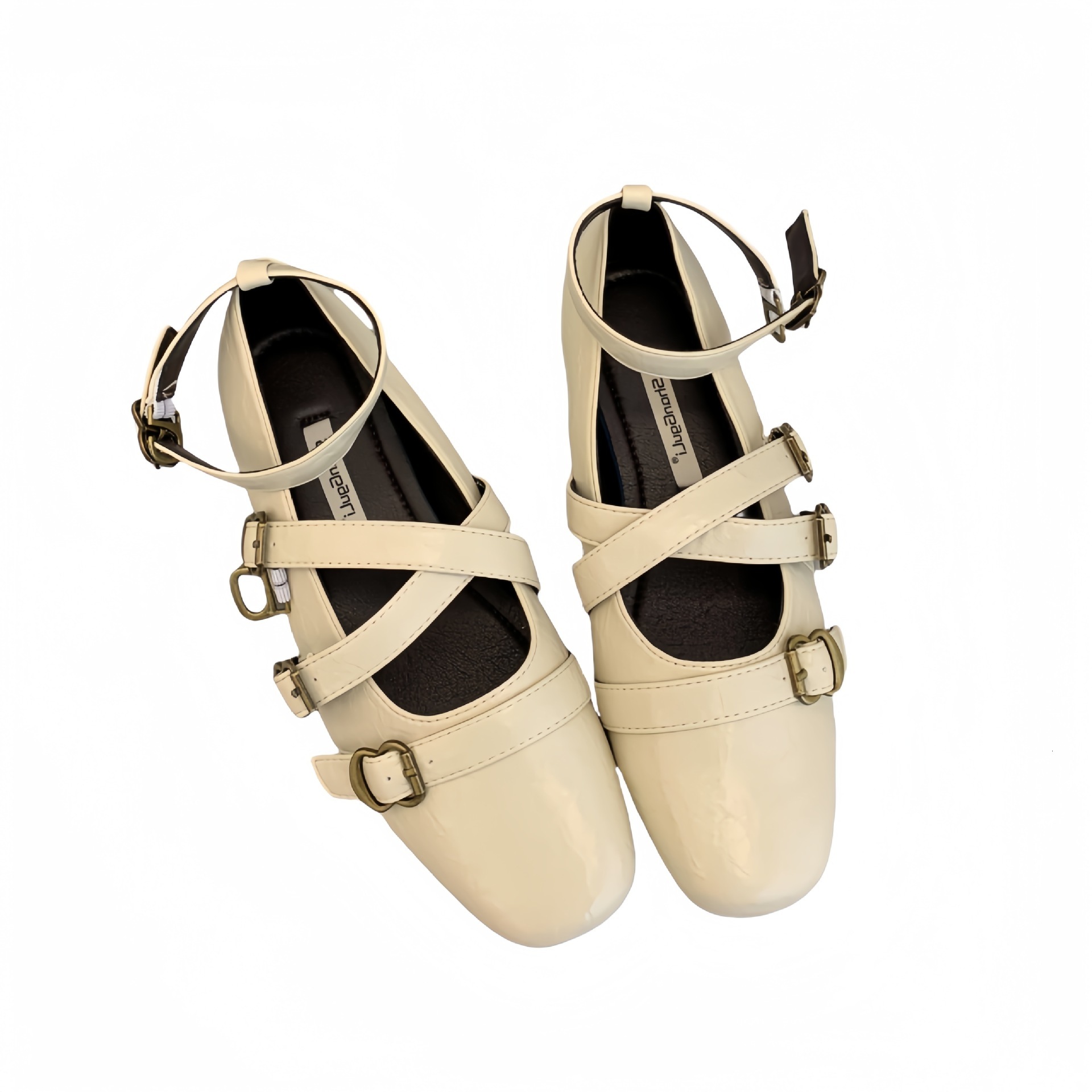 ShangGuLi Square Toe Shallow Mouth Single Shoes for Women New 2025 Spring Style One-Strap Loafers Soft Sole Fashion Versatile ddmysaturn