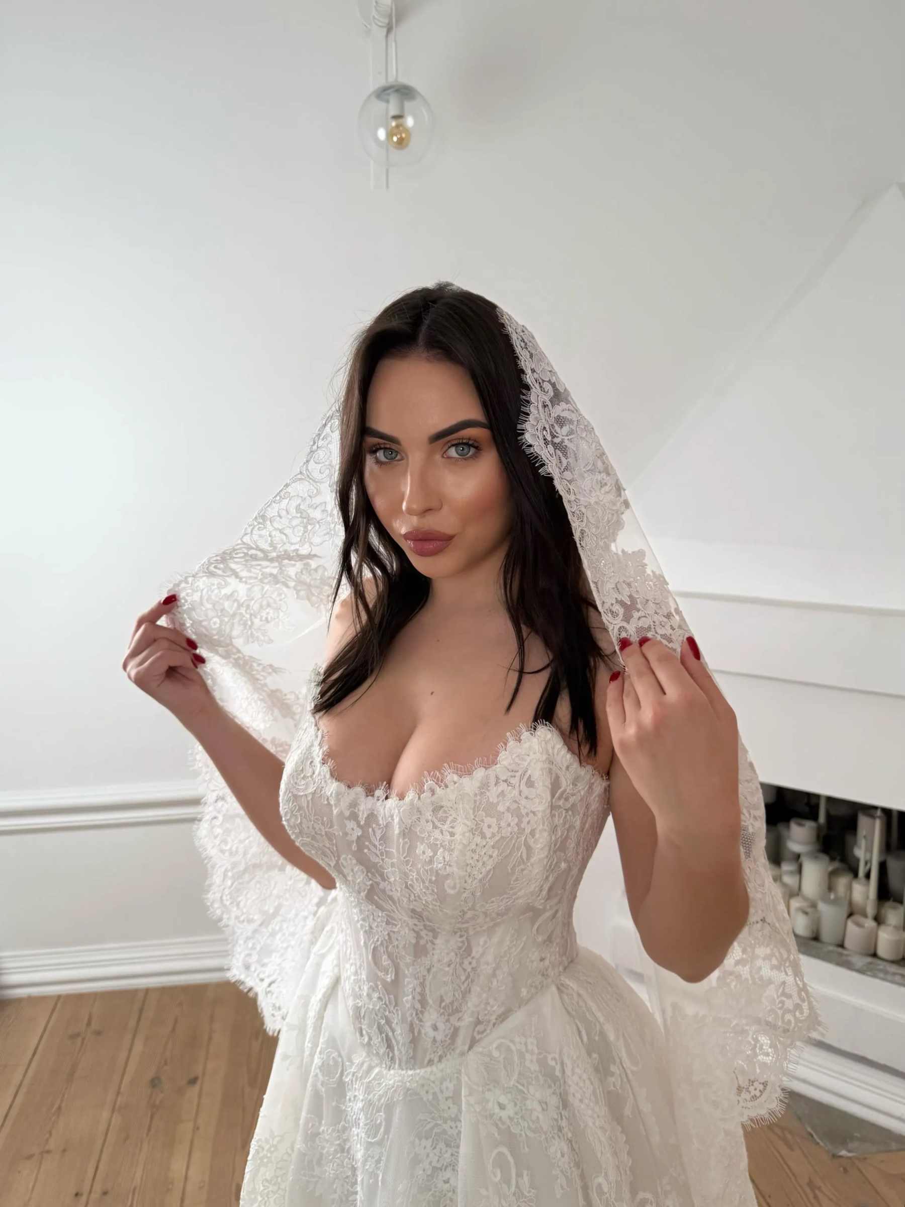 Lace Edge Wedding Veil 3 Meters White Ivory Bridal Veil Wedding Headpieces Bride Accessories Customized