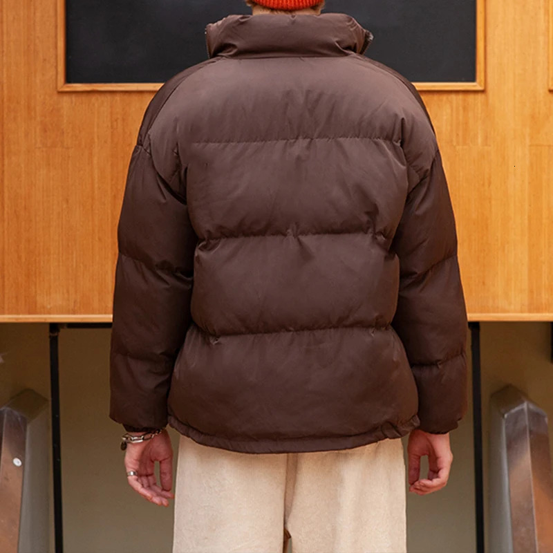 LAPPSTER Men Harajuku Warm Bubble Coat Winter Jacket 2025 Streetwear Solid Black Parkas Man Korean Fashion Puffer Jackets Coats 250716
