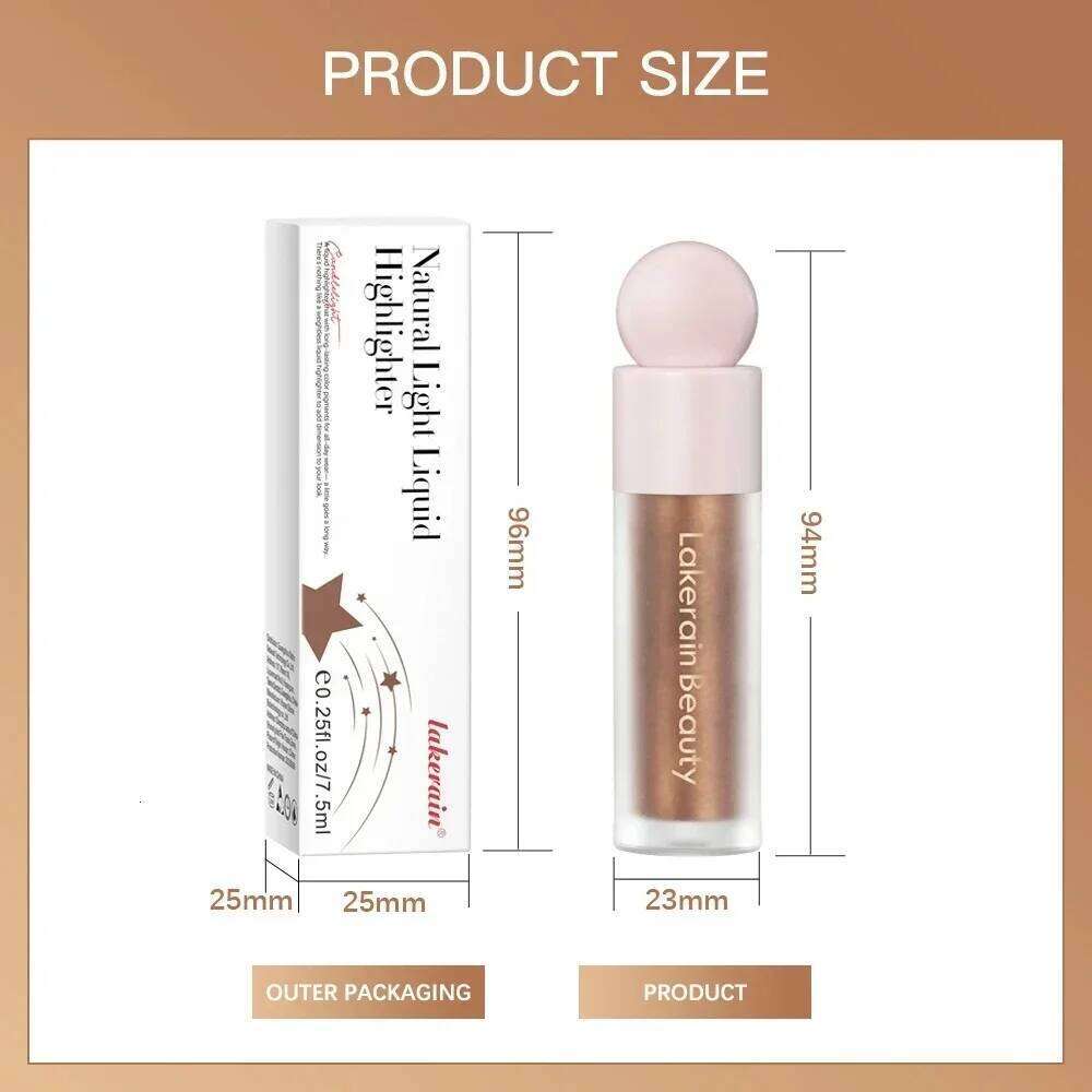 4 Colors Liquid Highlighter Face Bronzer Contouring Body Shimmer Illuminator Waterproof Natural Shine Eyeshadow Cosmetics Makeup X250