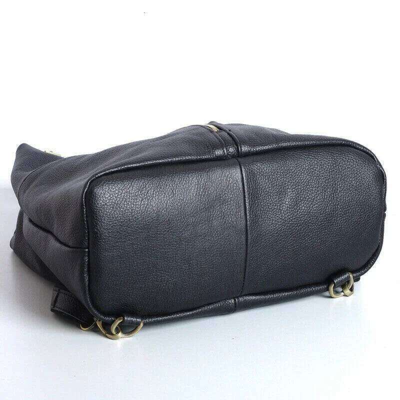 New Designer Cowhide Genuine Women Backpack Women's Shoulder Black Leather Handbags Travel Bag