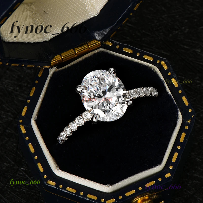 Classic Engagement Wedding Ring for Women S925 Silver Oval Cut 10x8mm 5A Cubic Morganite Finger Ring Big Lab Diamond Band