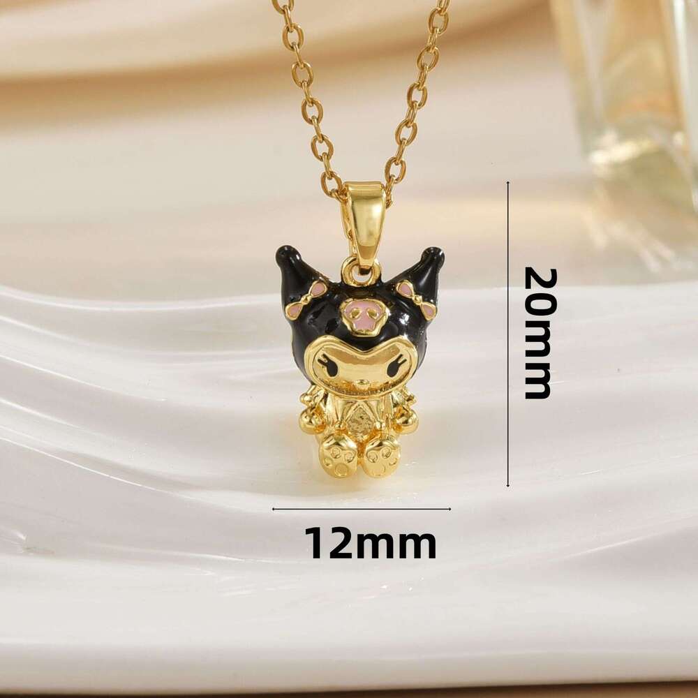 Kuromi Cute Cartoon Doll Niche Design Fashion Collarbone Chain Necklace For Women 119