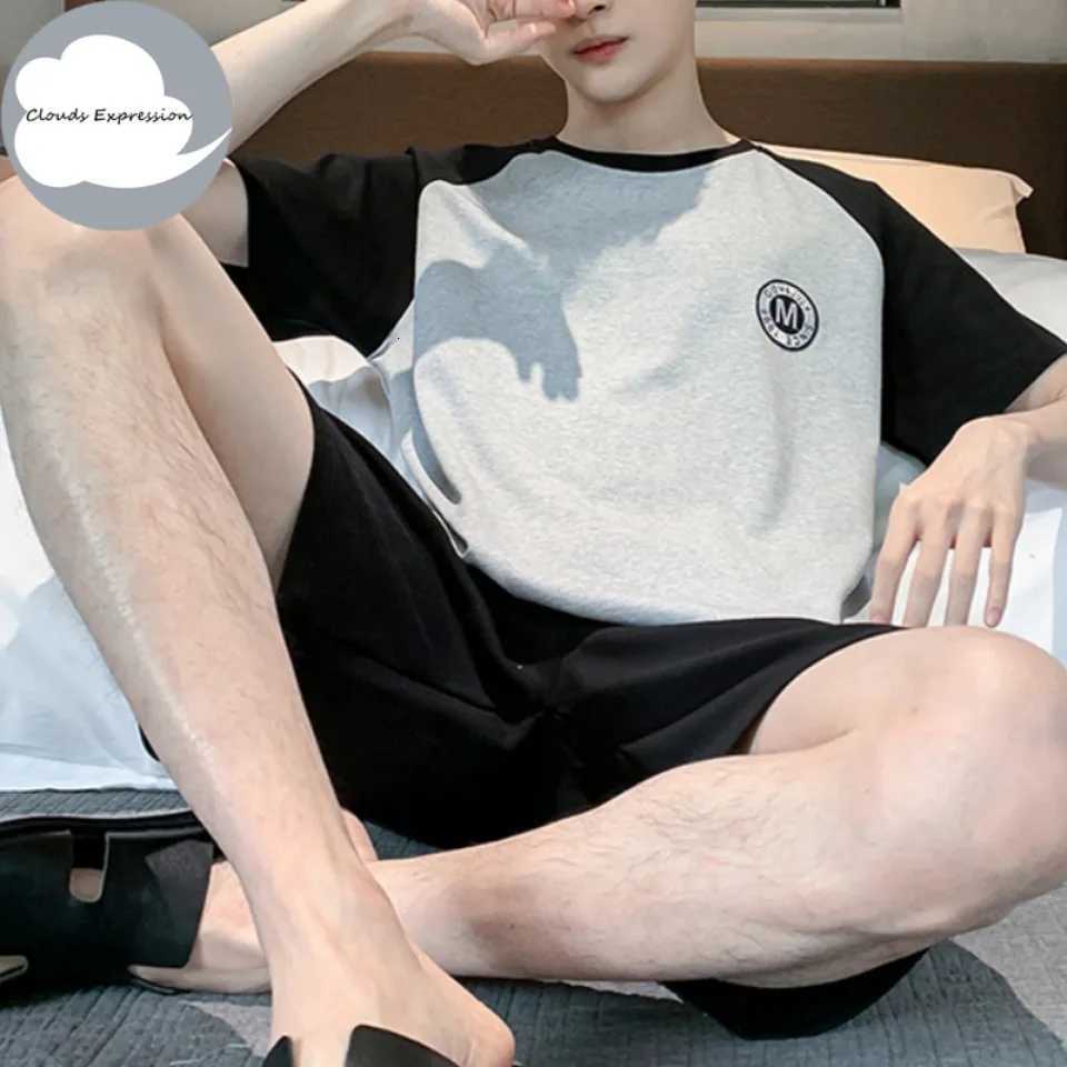 Summer Plus 4XL Knitted Pjs Short Sleeve Mens Pajamas Sets Male Pajama Set Plaid Pajama For Men Sleepwear Suits Homewear Fashion W250717