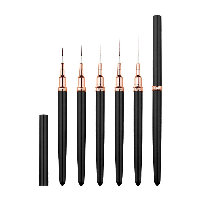 5pcs Nail Art Liner Brush Set UV Gel Nail Brushes Kits French Stripe Line Painting Drawing Flower Pen Professional Manicure Tool 250716