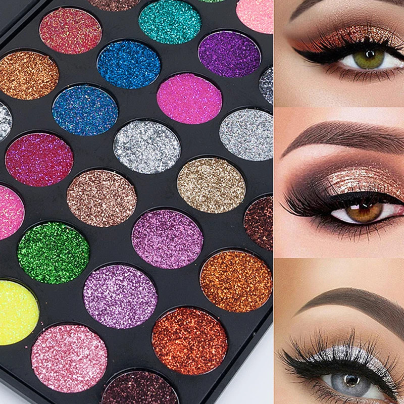 35 Color Glitter Metallic Eyeshadow Palette Shimmer Diamond Sequins Body Face Art Makeup Waterproof Maquillajes Para Mujer 250712
