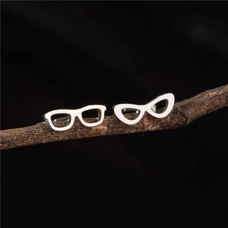 Unique Funny Glasses Earrings for Women Men Personality Metal Sunglasses Shaped Stud Earrings Asymmetry Jewelry Earrings y250715