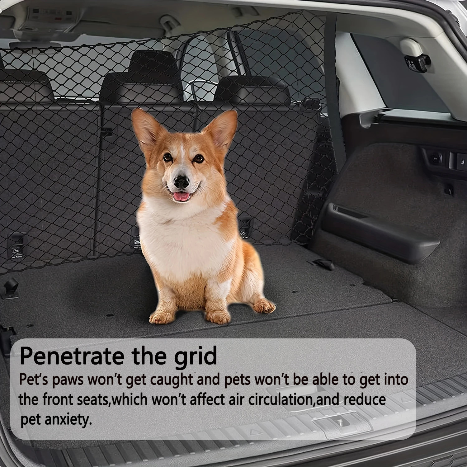 Pet Dog Isolation Net for Car Trunk Elastic Safety Barrier with Mesh Pet Protection Cover Dog Car Travel Accessories 250715