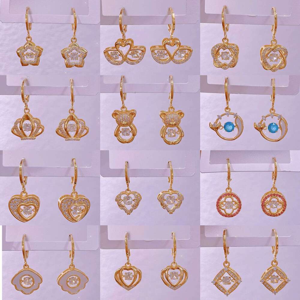 2024 New Smart Earrings Copper Material Tassel Ear Clips Niche Elegant Light High-End Feel Wholesale Dc9