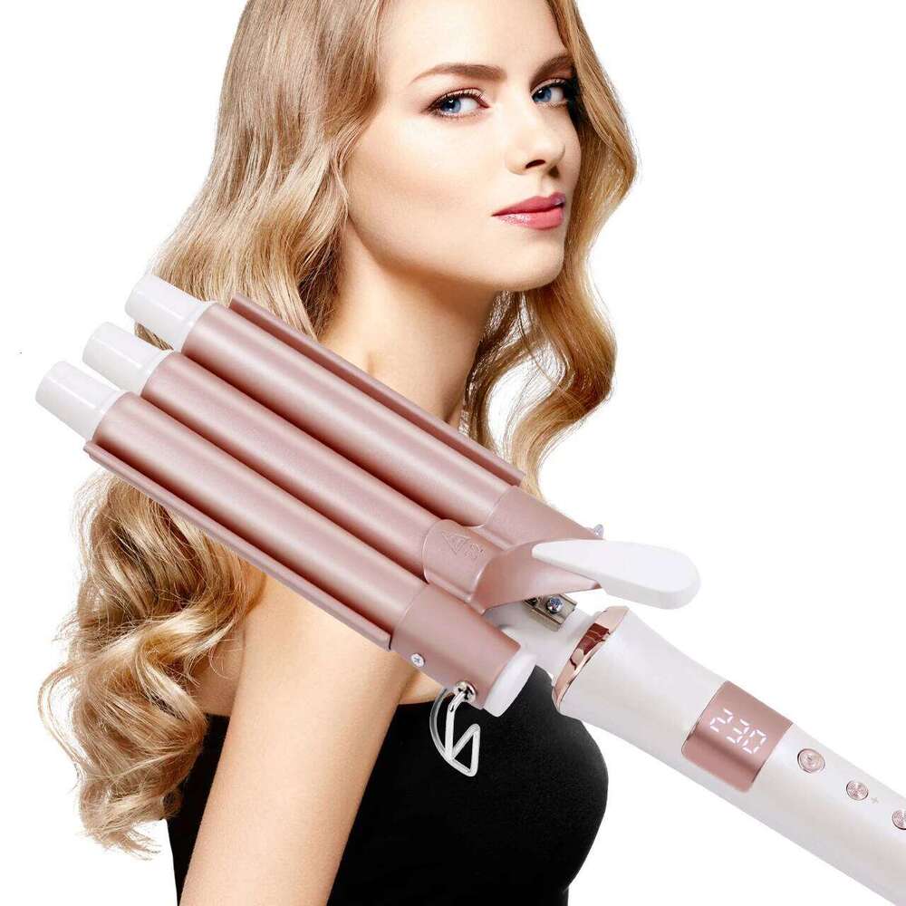 Hatteker Professional Curling Iron Ceramic Triple Barrel Waver Electric Hair Styling Tool for Versatile Curls And Waves