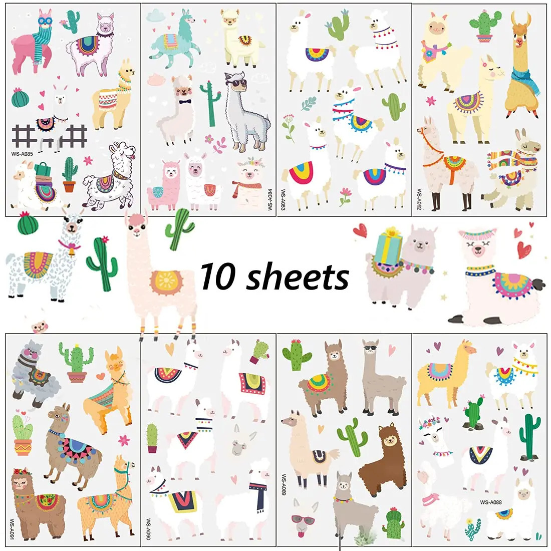 10 Sheets Temporary Tattoos Waterproof For Summer Pool Party Beach Activities Gifts Holiday GameArm Leg Shoulder 250714
