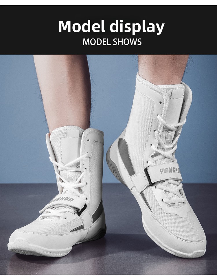 Boxing shoes wrestling shoes sneakers men's trainers indoor breathable shock absorbing fitness and non slip