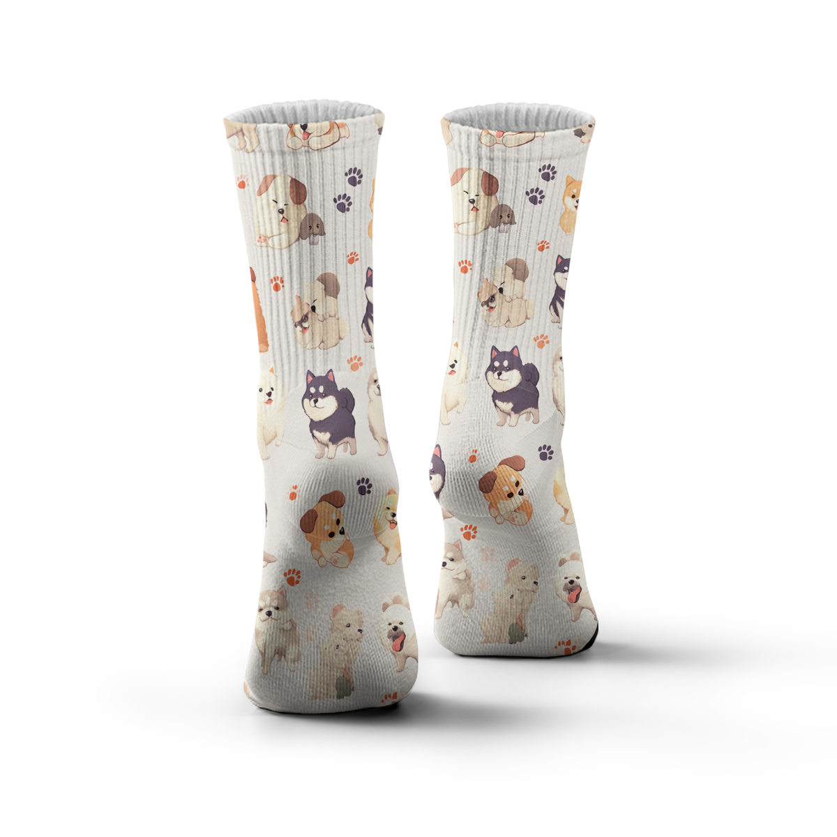 Cute Puppy Pattern fashion tube Socks: Unisex Aesthetic Style