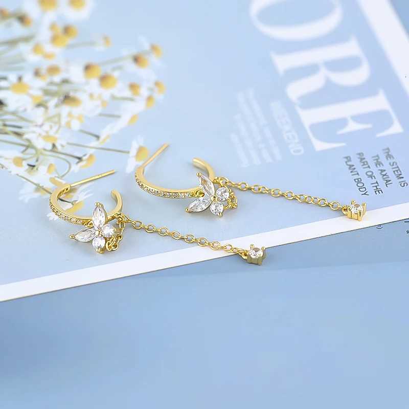 925 Sterling Silver Needle Minimalist Crystal Stud Earrings for Women Piercing Earring Party Luxury Jewelry Fine Accessories y250715
