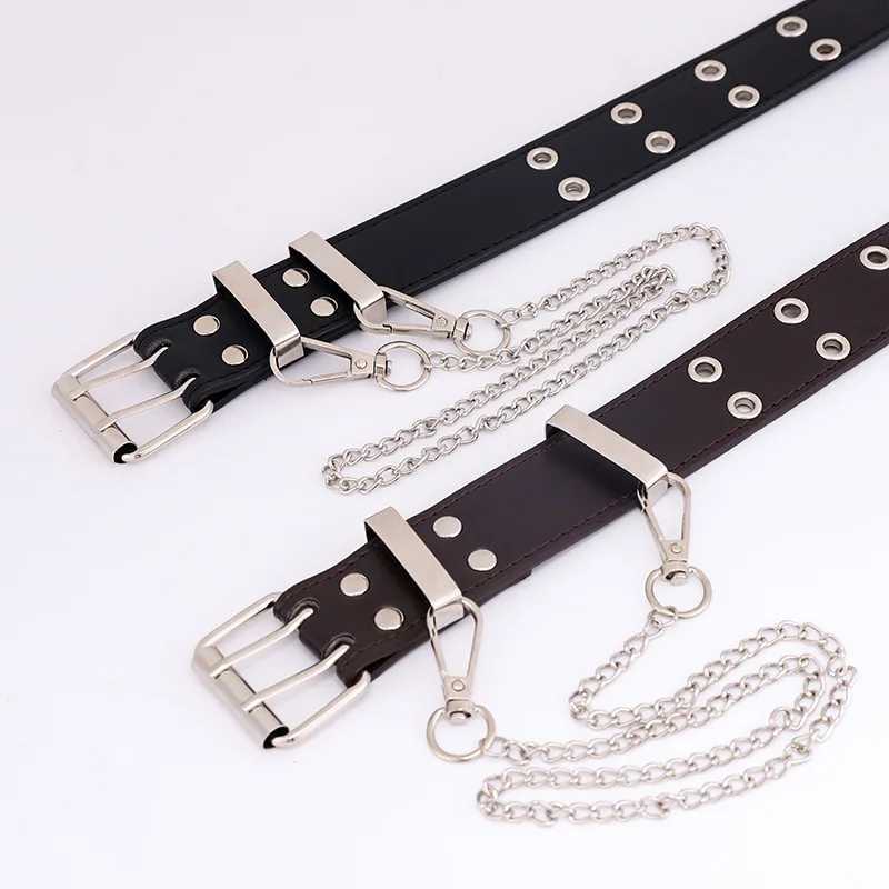110cm Alloy Women Punk Belts Chain Luxury for Genuine Leather New Fashion Pin Buckle Jeans Decorative Ladies Retro Decorative W250717