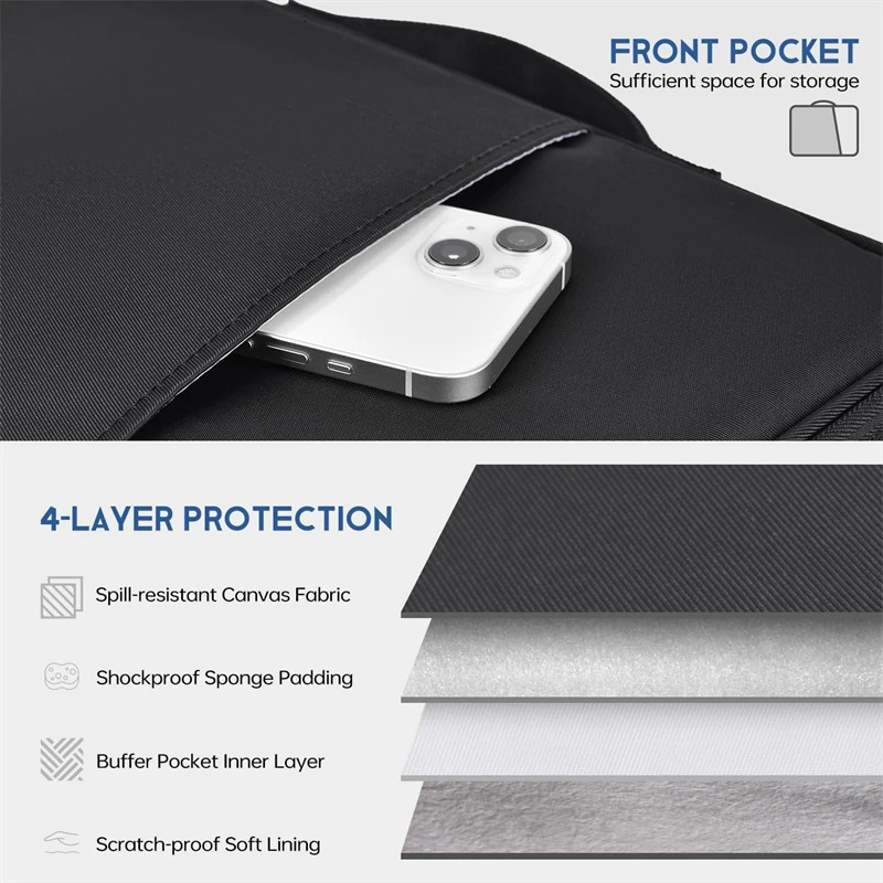 Waterproof Shockproof Handle Bag Laptop Sleeve Case for Air 11 12 13 13.6 Inch M4 M3 M2 Chip Mac Book Cover Accessories 250716