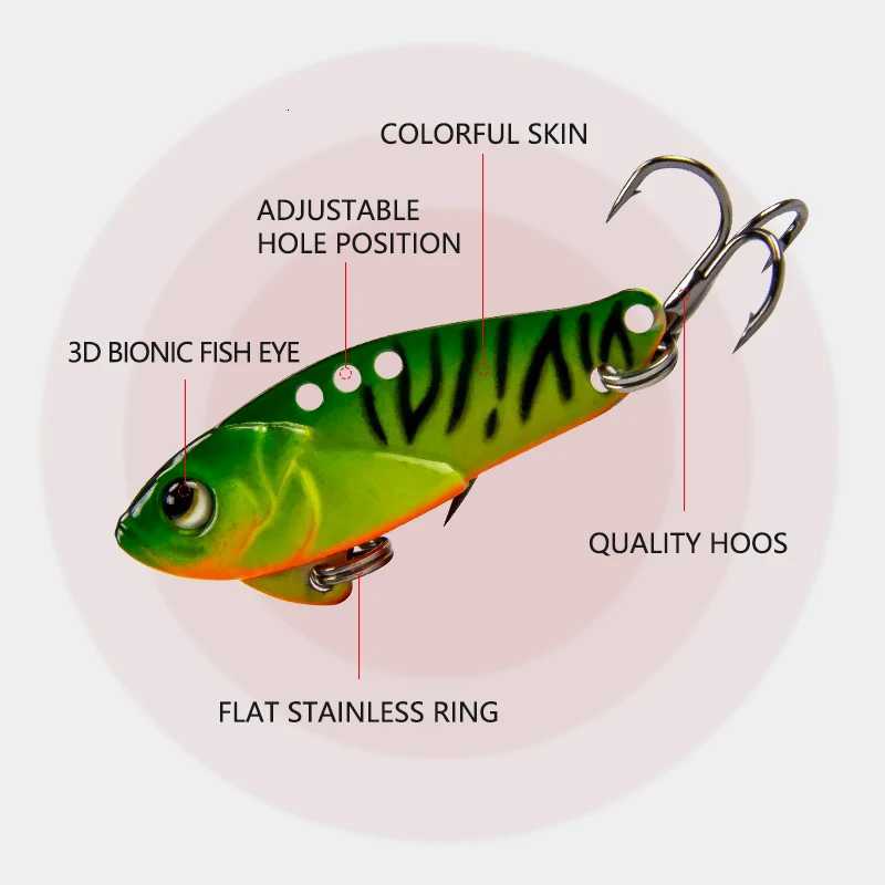 5/8/12/17/23g Metal Vib Blade Lure Wobblers Fishing For Lipless Vibrating Spoon Sinking Artificial Baits Bass Pike Crap Perch Z250717