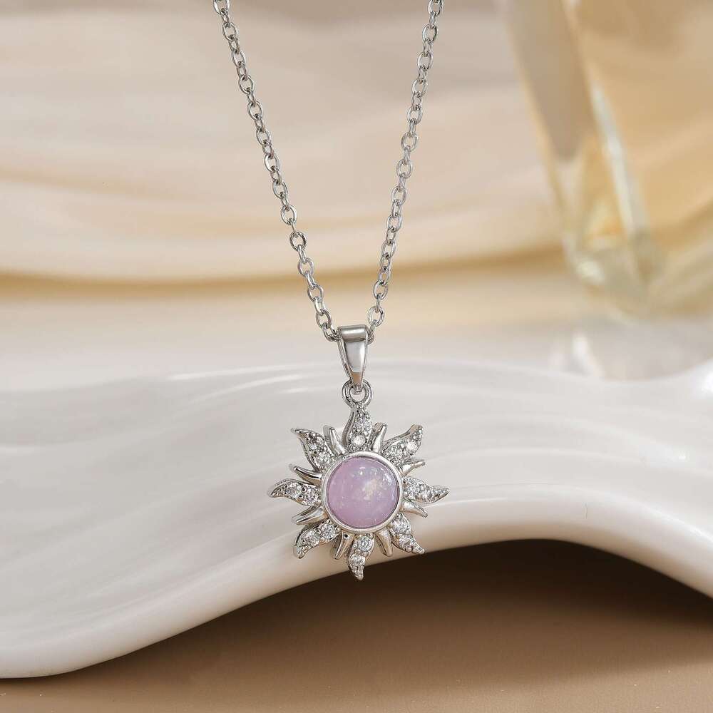 Fashion New Multicolor Pendant Necklace Australian Opal Micro Crystal Inlaid With Zircon Star 2Fb