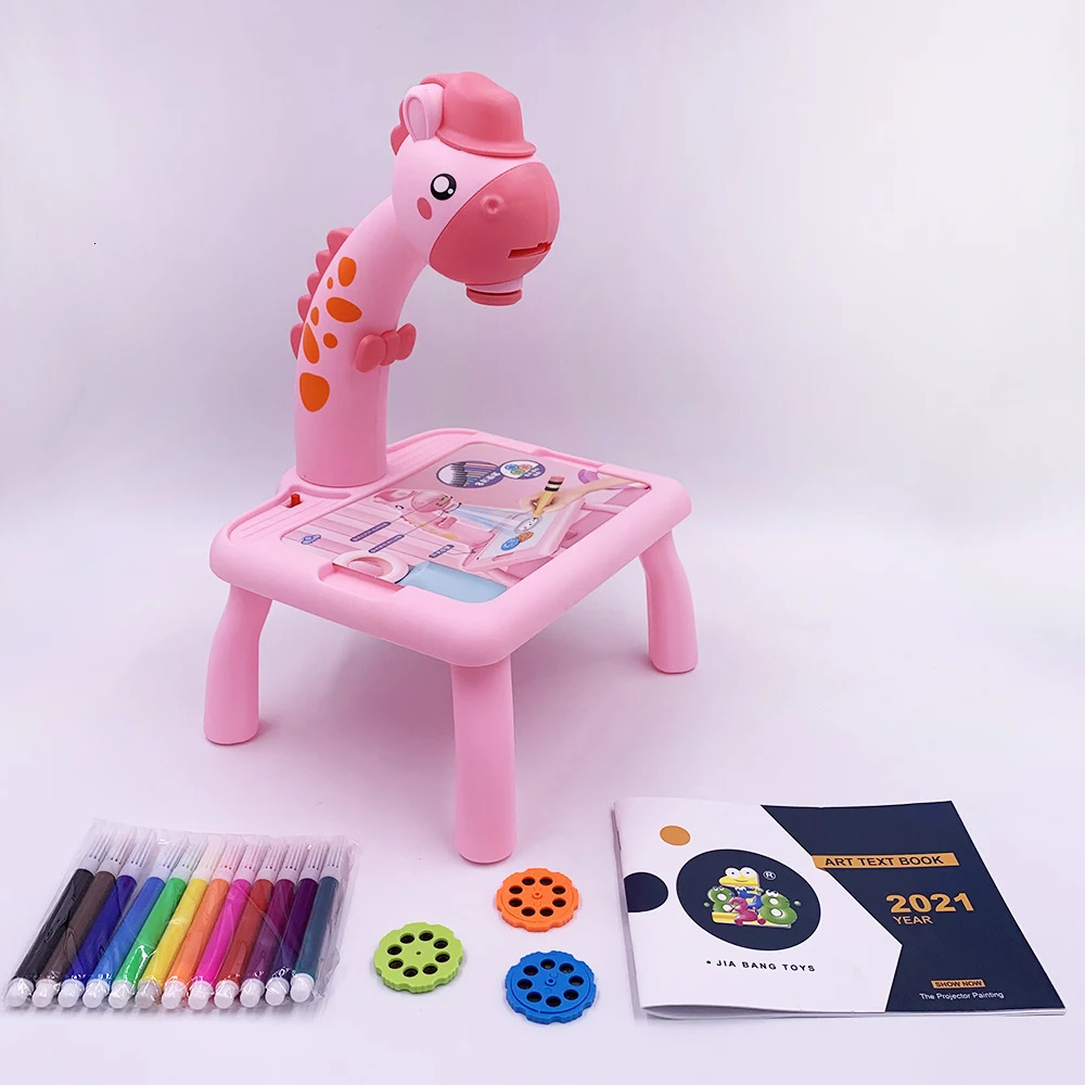 Mini Led Projector Art Drawing Table Light Toy for Children Kids Painting Board Small Desk Educational Learning Paint Tool Craft 250716