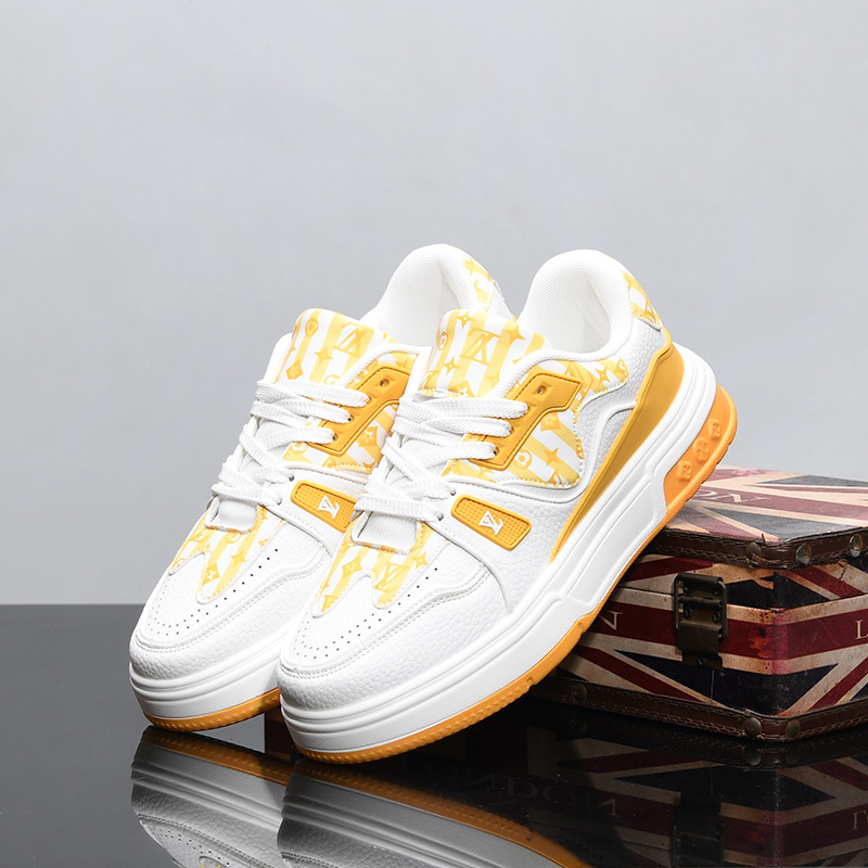 Designer Casual Shoes for men and woman free shipping New fashionable versatile thick soled height increasing shoes size 35-44 black yellow Purple