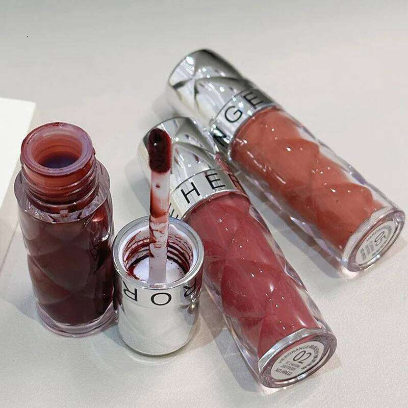 HERORANGE Nude Mirror Gloss Clear Moisturizing Hydrating Water Light Glass Jelly Plump Lip Glaze Oil Lipstick Tint Makeup X250717