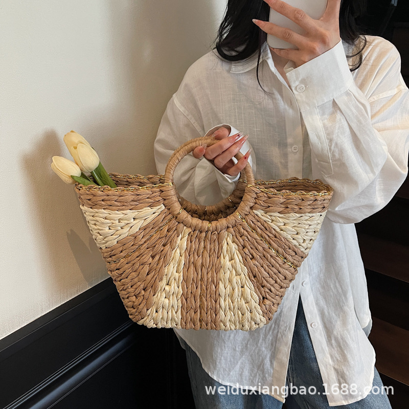 2025 Summer new women's shoulder crossbody bag personalized new woven handbag casual fashion women's handbag new designer bag