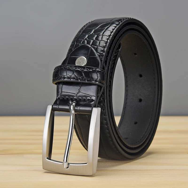Men imitation alligator belt fashion trend jeans wear send to husband as fathers first choice W250717