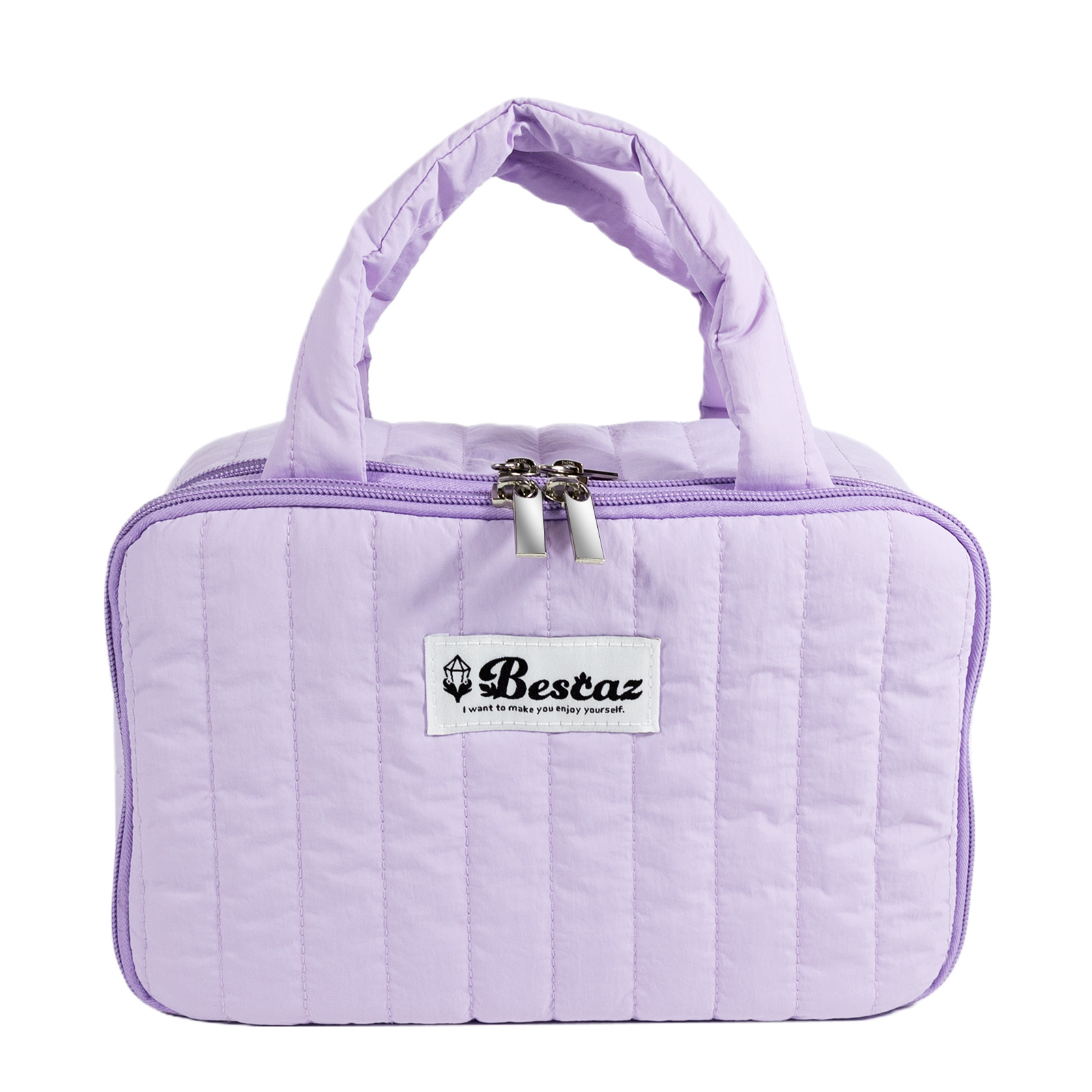 111-55New ins style quilted embroidered cosmetic bag