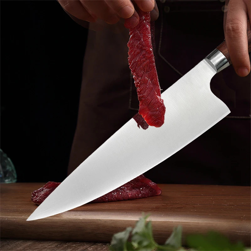 Japanese Chef Knife with Wood Handle Professional Kitchen Slicing Sushi Knife Meat Cleaver stainless Steel Cooking Tools 250715