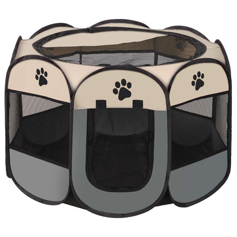 Dog Kennel Octagonal Playpen Pet Tent Oxford Cloth Scratch-Resistant Foldable Cage Maternity Bed Dog Cat House