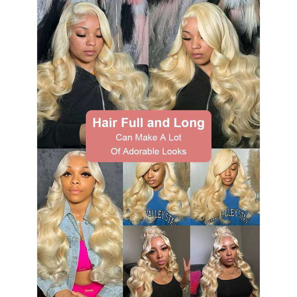 36 40 Inch 613 Honey Blonde Body Wave 250 Density 13x6 Front Human Hair Wigs 13x4 HD Lace Frontal Wig for black women