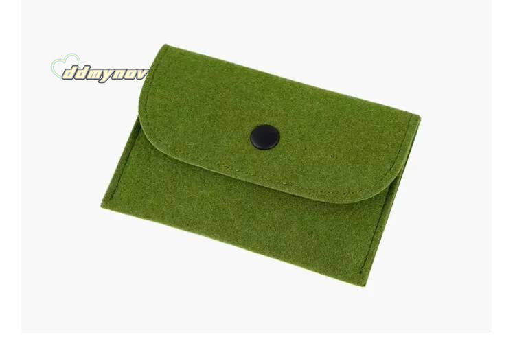 Unisex Felt Purse Bag Women Girls Mini Zipper Coin Wallet Case Casual Square Money Change Card Key Holder Pouch ddmynov