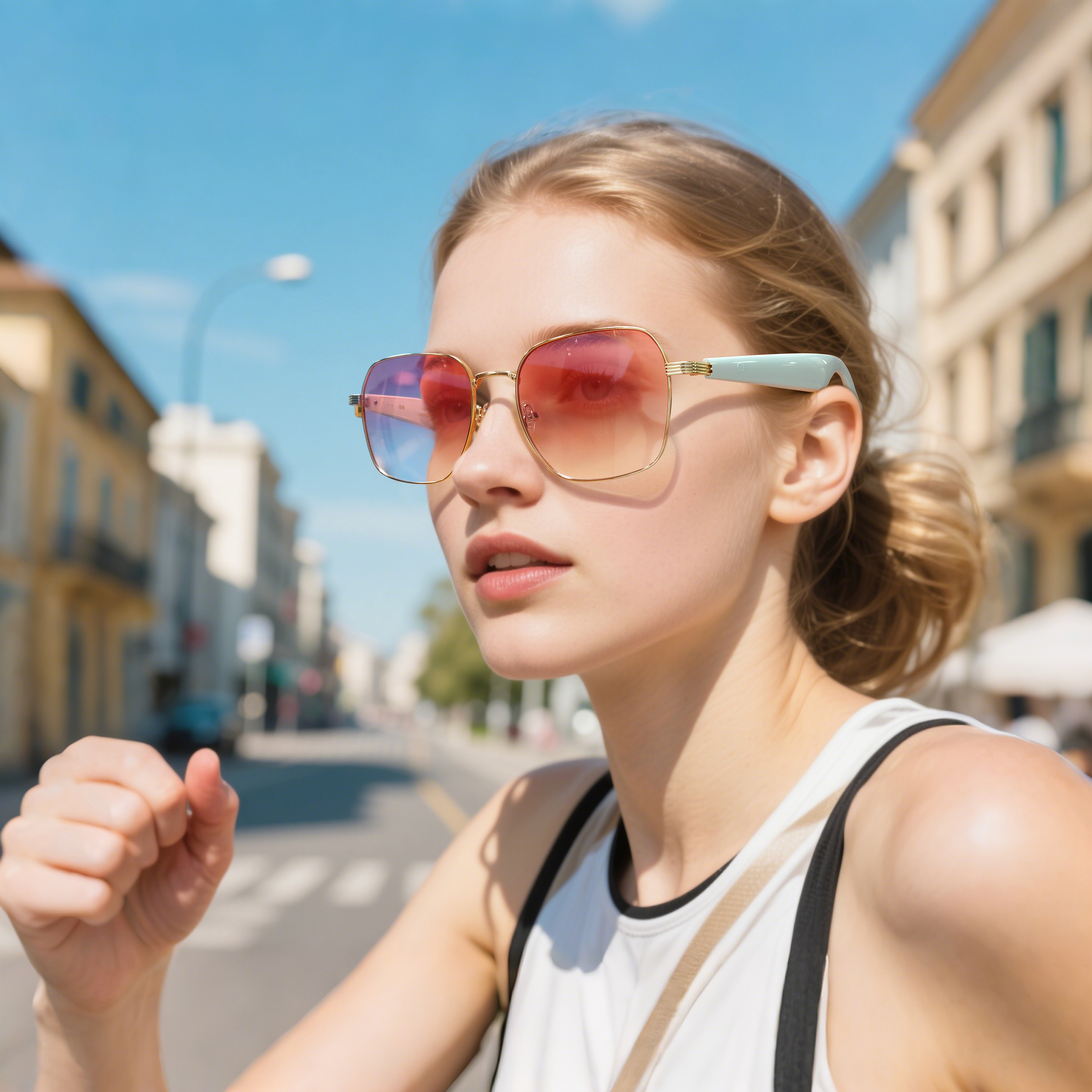 Polarized Bluetooth sunglasses, suitable for both men and women, sports sm, built-in microphone and open music speaker, art glasses
