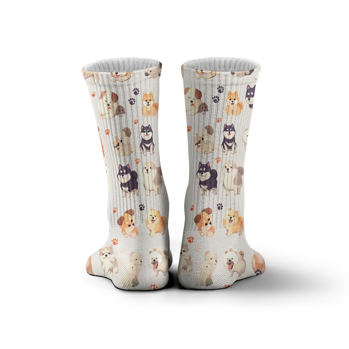 Cute Puppy Pattern fashion tube Socks: Unisex Aesthetic Style