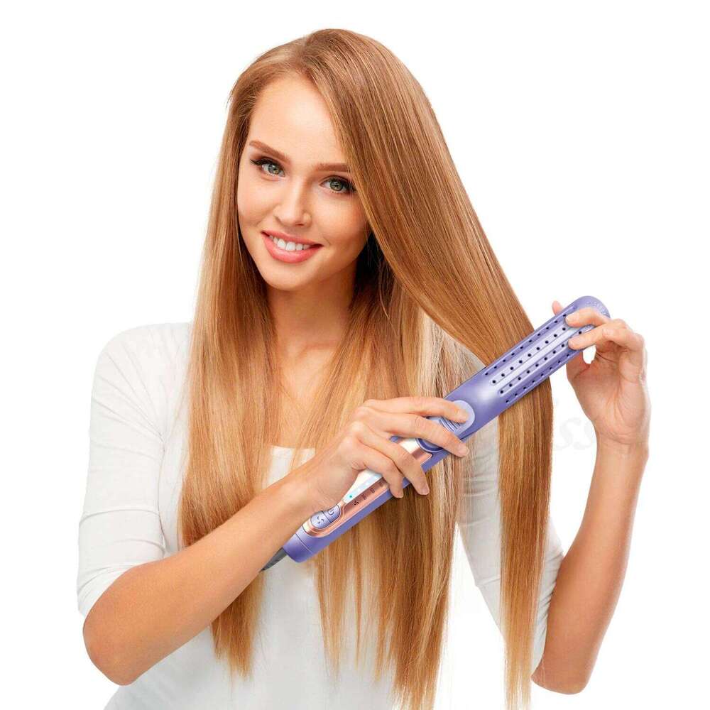 2 in 1 Iron Hair Straightener-Hair Straightener and Curler,hair crimper,Ceramic Flat Iron, Dual Voltage